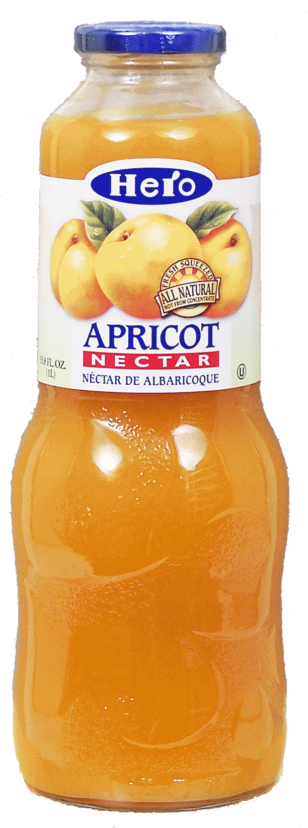 Hero  apricot nectar, fresh squeezed, all natural, not from concentrate, contains 35% juice Full-Size Picture